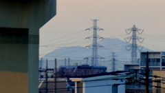 西新井橋から見えた夕方のリアルな山肌の黒檜山