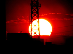 雁腹摺山の落日