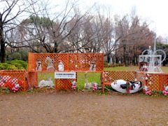 夜のほうがいい冬の元淵江公園のXmas