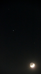 土星と地球照