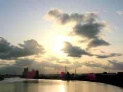 隅田川の幻想的風景