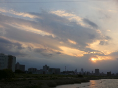 '22.11.04荒川のラスト夕日