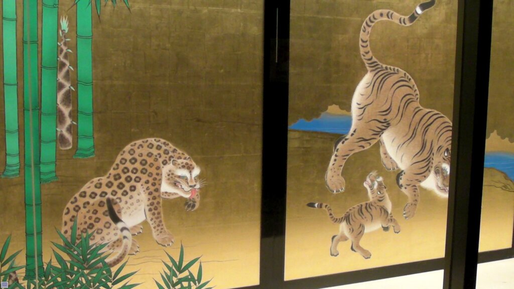 名古屋城内の虎の屏風