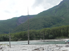 ちょっと逆光上高地大正池