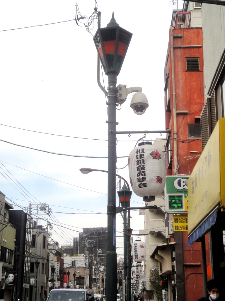 根津の言問い通りの街灯