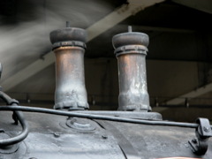 初期の高級デジカメで撮った秩父鉄道のSLの煙突