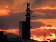 大室山の夕焼け