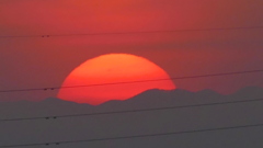 酉谷山の夕日