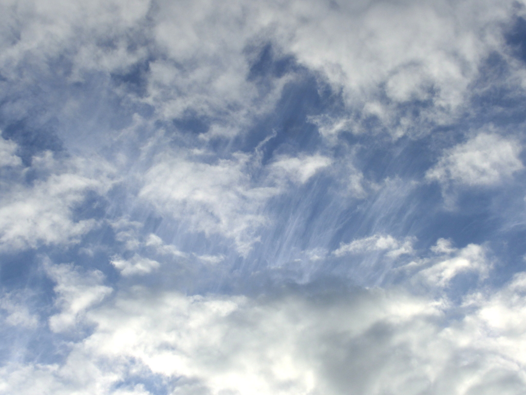 桜木ワンド上空が雲だらけ
