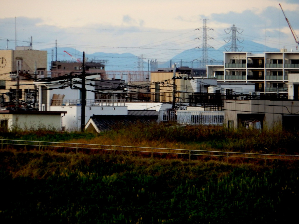 西新井橋から見えた赤城山