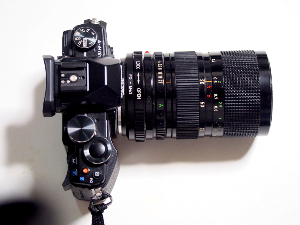 E-M10にキャノンFD35－70㎜F4-22