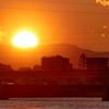 隅田川から大菩薩峠の夕日