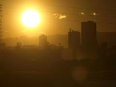 ’22.12.18.の丹沢山系の黄金の夕日