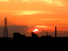 隅田川尾竹橋の夕日