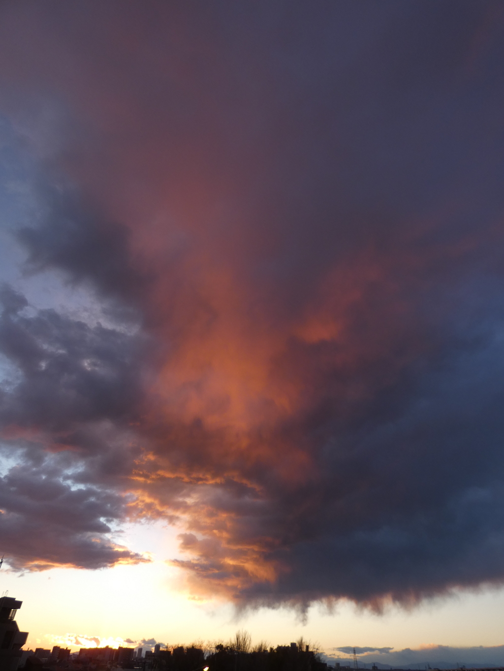 赤がきれいな雲