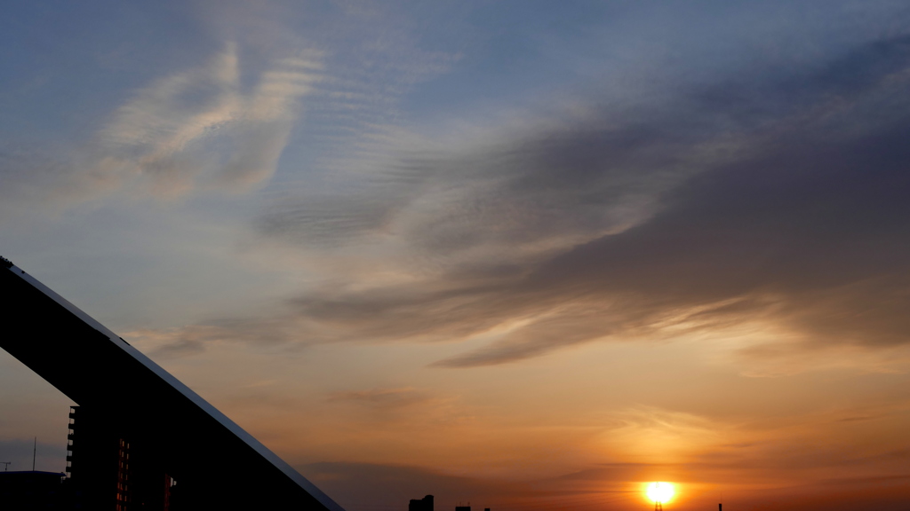 隅田川の夕日