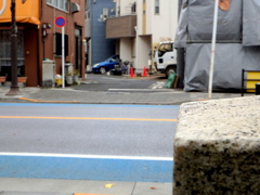 尾竹橋の向かいにもは橋柱が左角にある