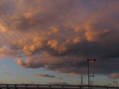 荒川北の夕焼け