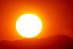 丹沢山左の夕日