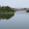 郡山の三春ダム湖に掛かる春田大橋の風景