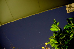 自宅の軒下から北斗七星（大熊座）