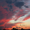 カラフルな夕焼け