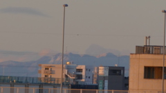 夕日浴びる皇海山西の袈裟丸山