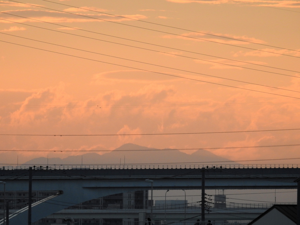 大持小持山の夕焼け