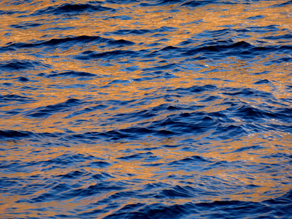 荒川のコラージュしたような水面