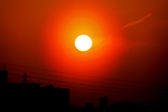 夕日のホヤは雲だけではなく一説では花粉雲