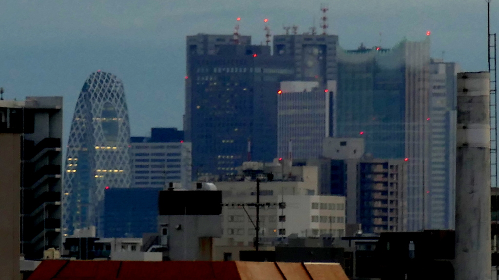 荒川土手から新宿のモード学園コクーンタワー周辺