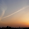 荒川の夕景