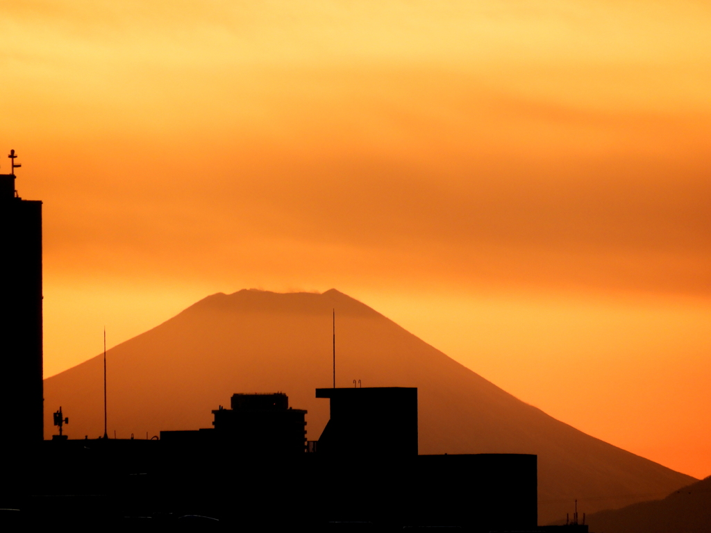 赤い富士山