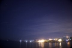 犬吠埼から犬吠埼温泉ぎょうけい館方面の星景写真を撮ってみました。