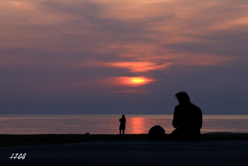 砂浜の朝