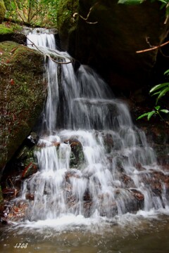 片江古道の小さな滝