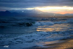 昨日の日の出前