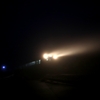 濃霧の下り列車