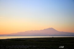 朝焼け大山