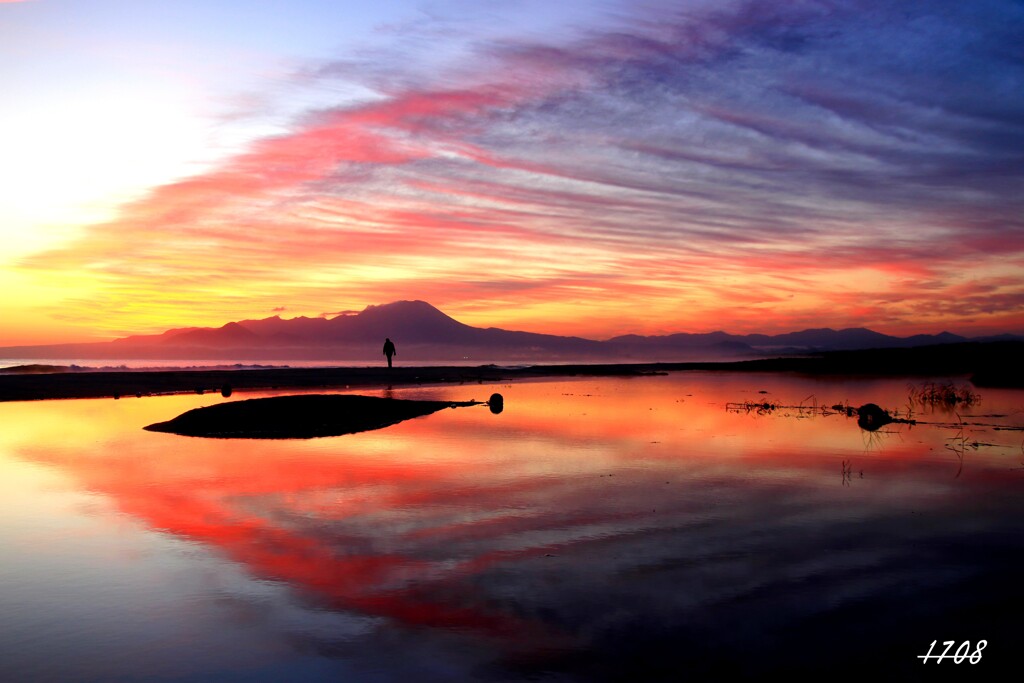 昨日の日の出前