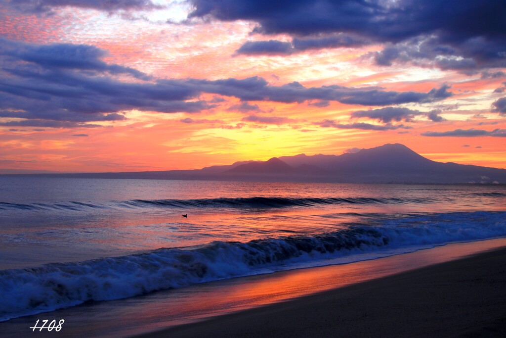 昨日の日の出前