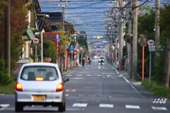 早朝の生活道路