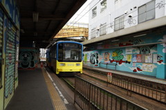 阪堺電気軌道新今宮駅前駅にて
