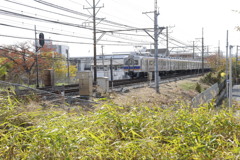 南海電車高野線浅香山駅大和川にて
