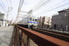 南海電車高野線浅香山駅付近にて