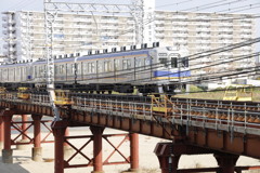 南海電車高野線浅香山駅大和川にて