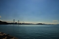 来島海峡大橋の遠景　①。。。！