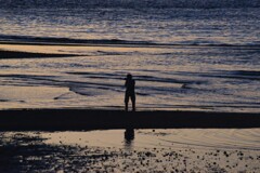 夕暮の河口にて　➂。。。！