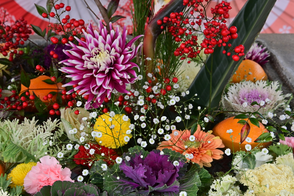 美しい花手水　①。。。！