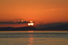 夕陽に集う　①。。。！